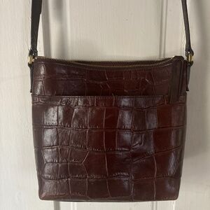 Fossil leather crossbody bag
